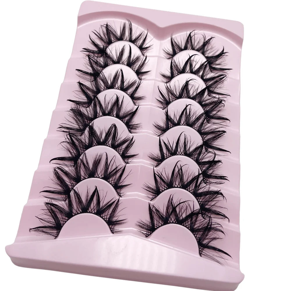 Fluffy Cat Eyelashes - 7 Pairs